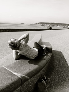 Person relaxing chilling
