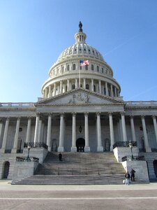 Capitol building blue sky photo