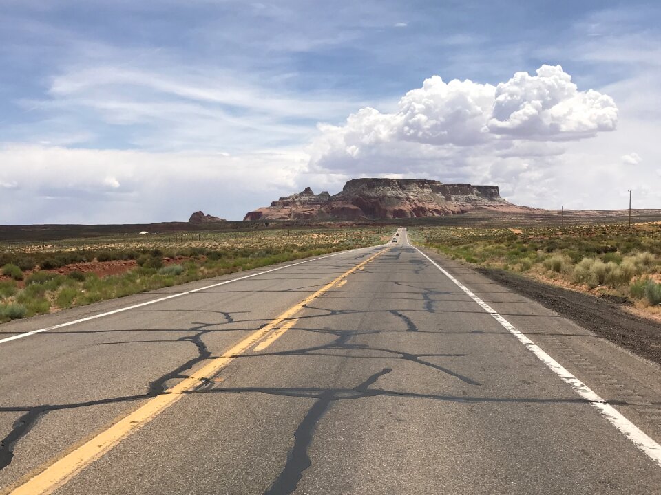Drive asphalt landscape