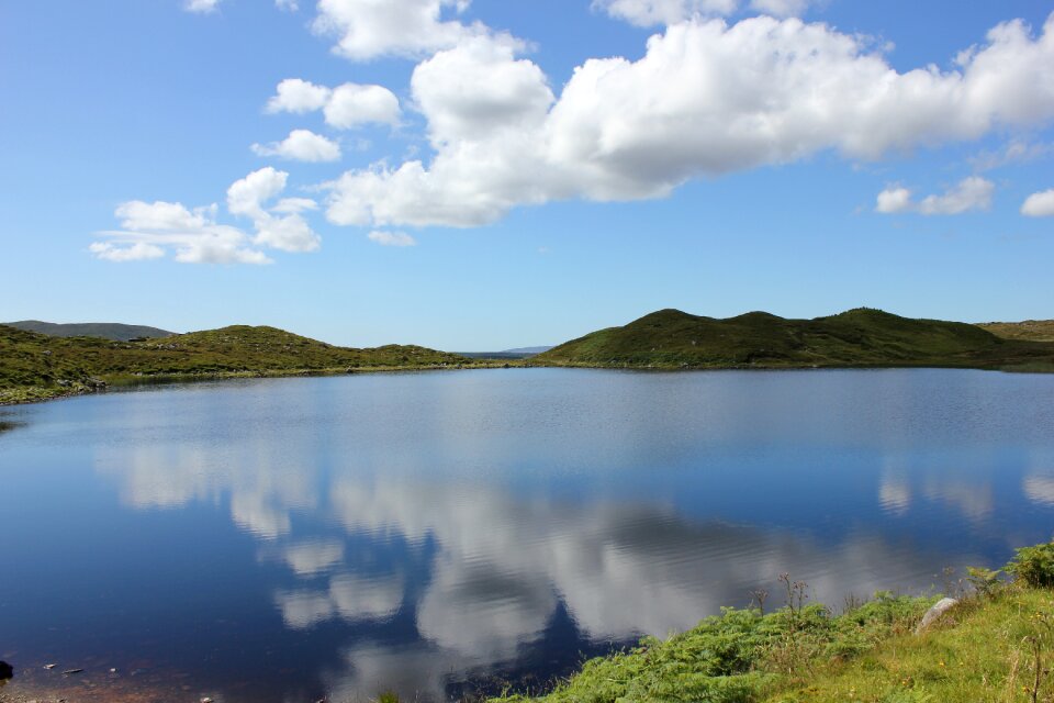 Reflection in the lake clouds sky
