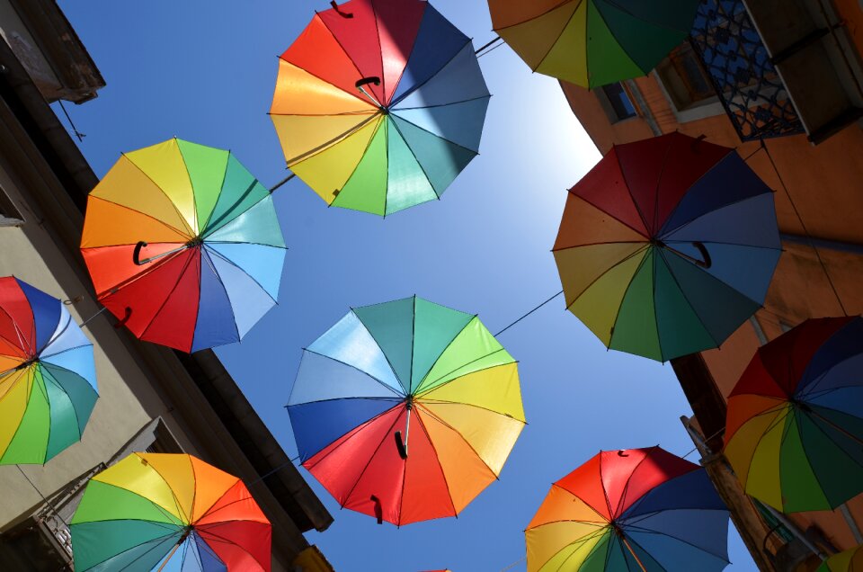 Italy umbrella color