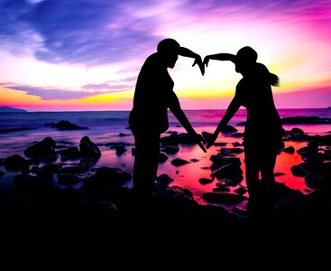 Sunset romance romantic photo