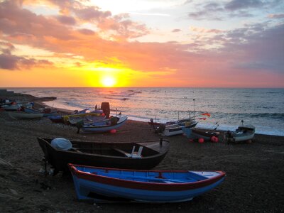 Sea sunset evening