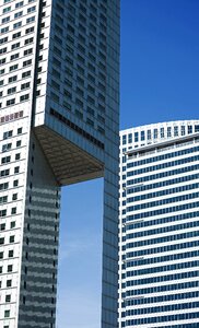 Modern skyscraper the façade of the photo