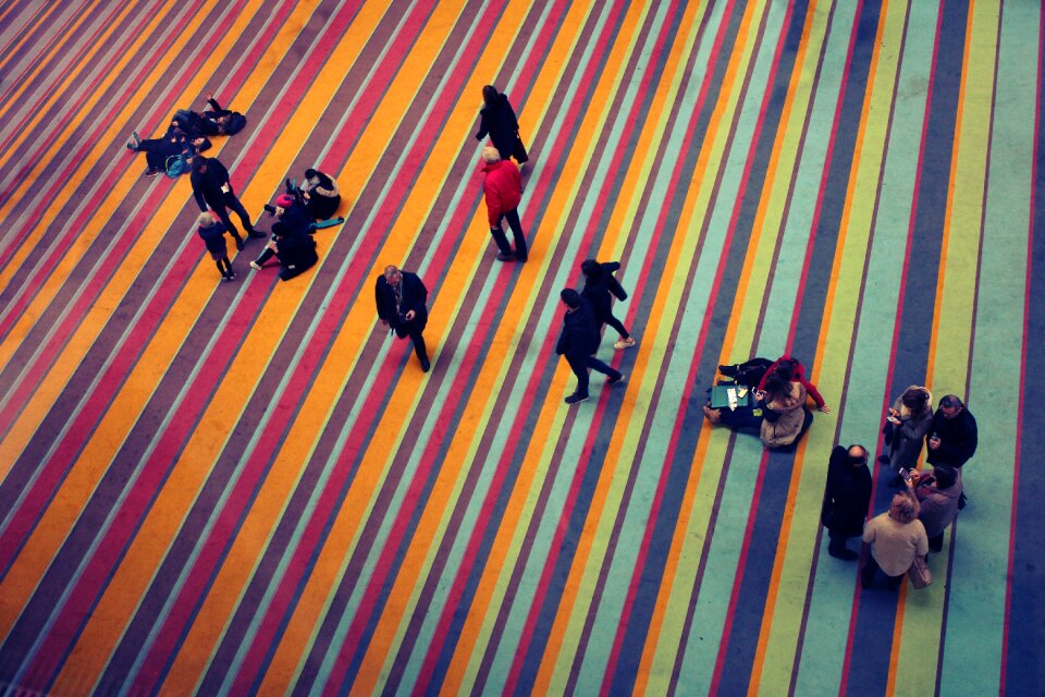 Stairs museum colors