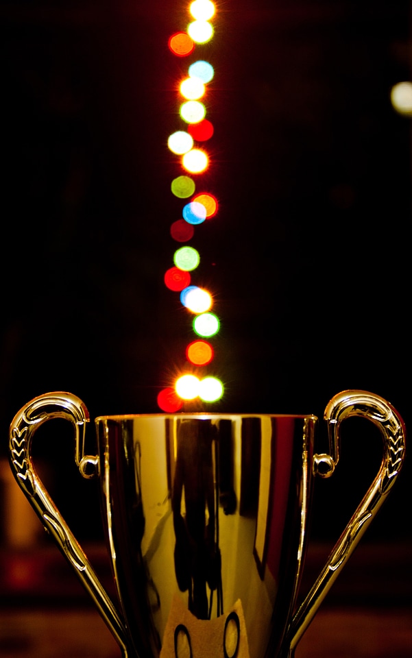 Bokeh trophy prize photo