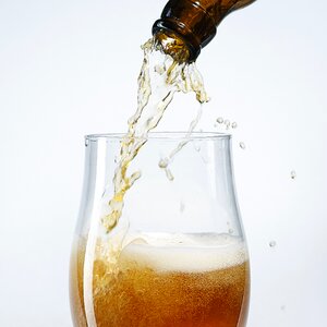 Glass bottle drops