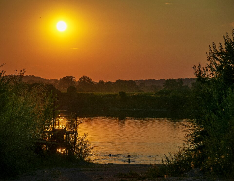 Dusk romantic water