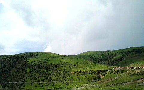 Cloudy day tibet the scenery photo