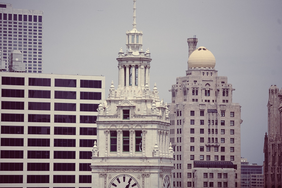 Skyline buildings church
