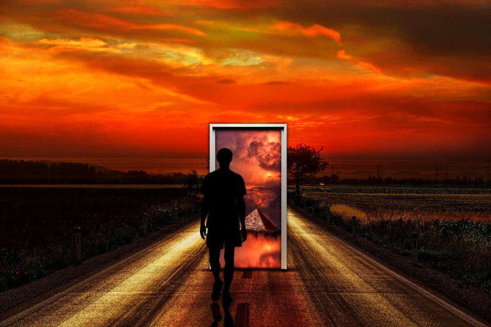 Road sunset