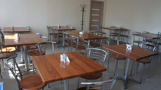 Canteen chairs restaurant photo