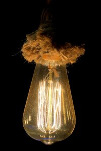 Rope lamp lightbulb photo
