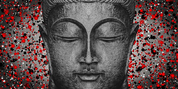 Zen gray buddha photo