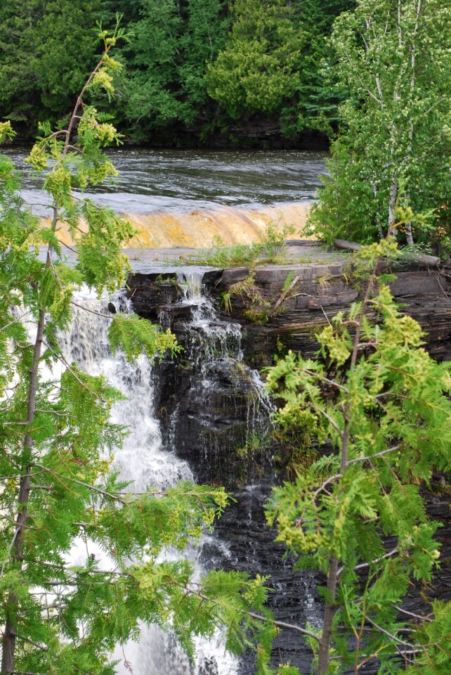 River green waterfall photo