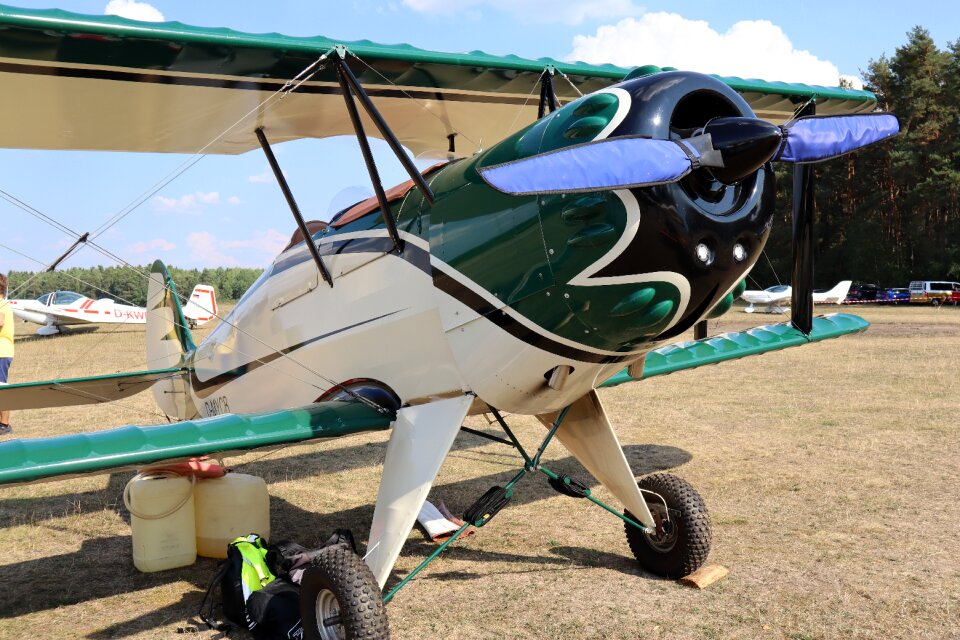 Aviation flying propeller plane