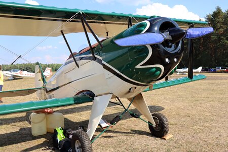 Aviation flying propeller plane