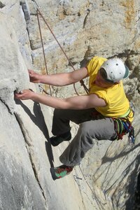 Mountaineer rock climb photo