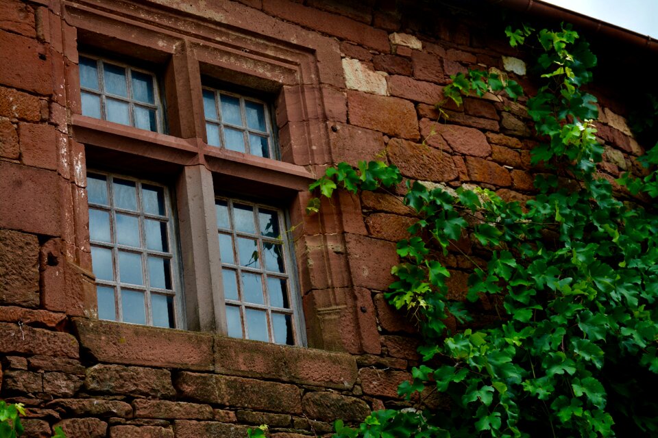 Architecture red wall brick photo