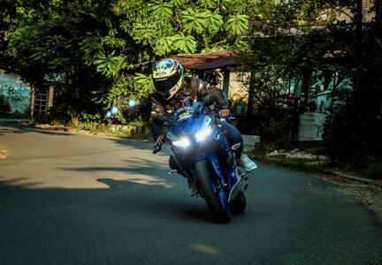 Speed motorbike outdoor