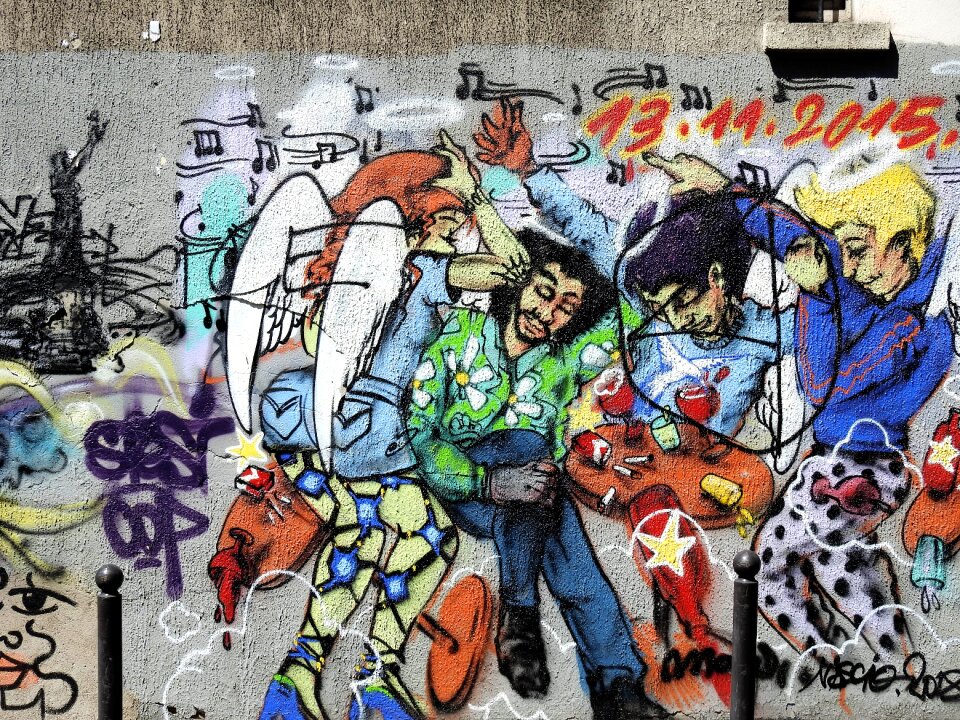 Street art murals graffiti