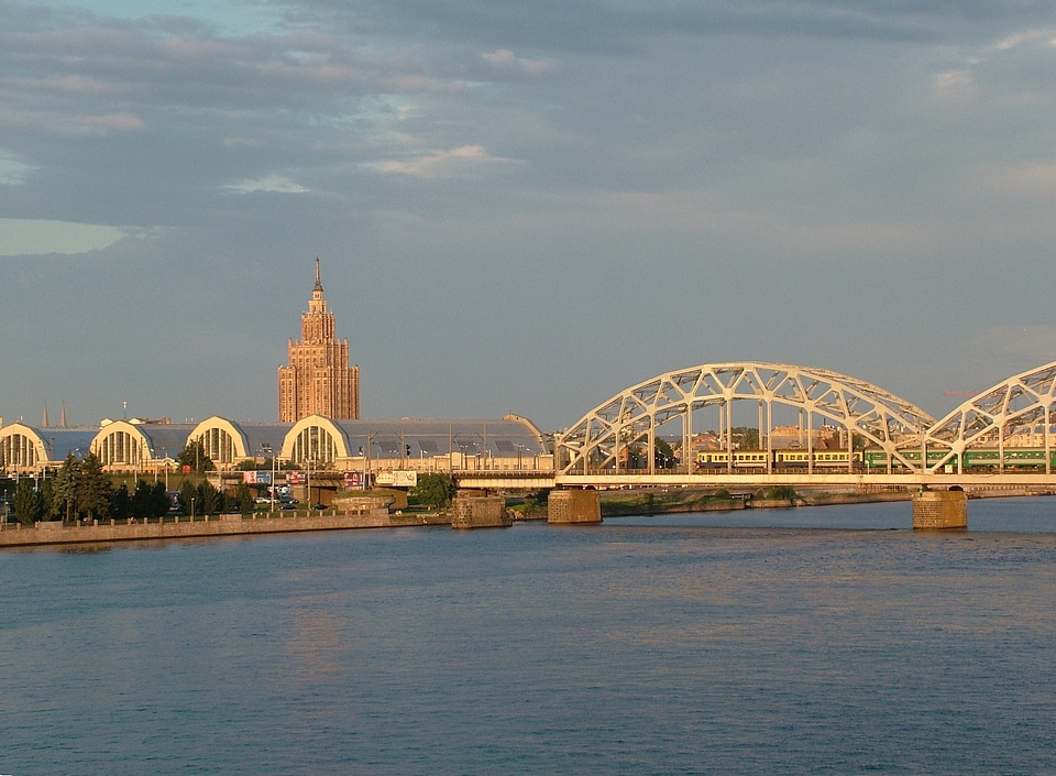 Daugava bridge market halls