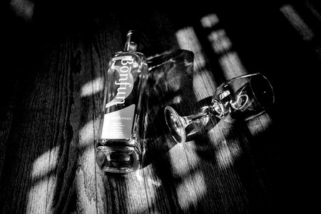 Bottle black and white black bottle
