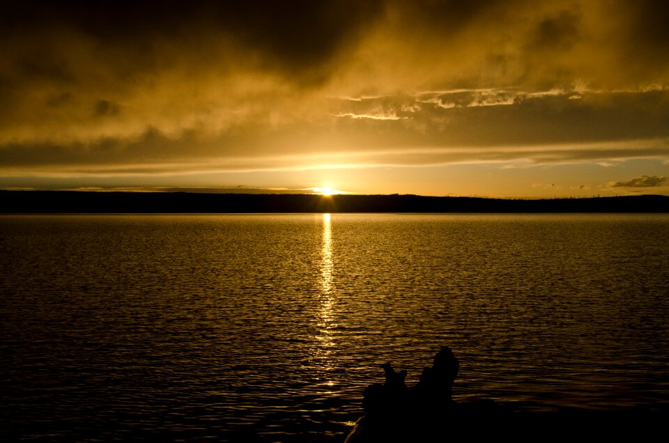 Black sunset black lake grand teton