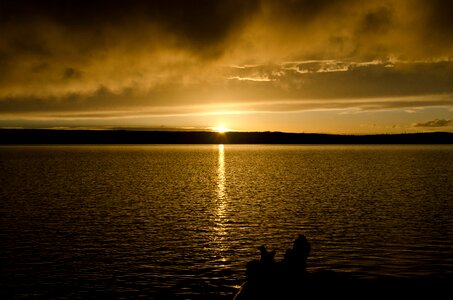 Black sunset black lake grand teton photo