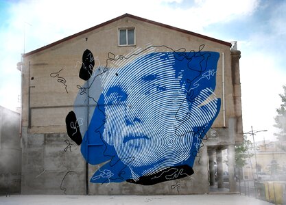 Face graffiti painting photo