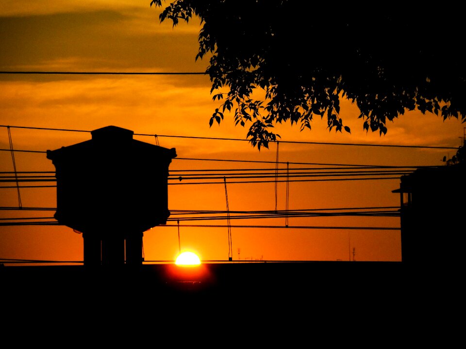 Travel architecture sunset