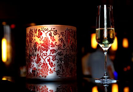 Candle champagne romantic