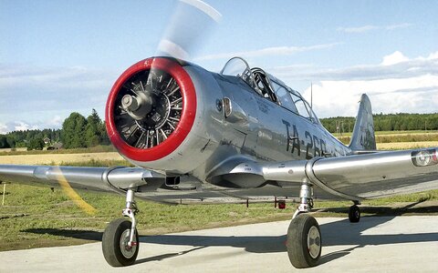 North american t6 harvard texan jarlsberg airport