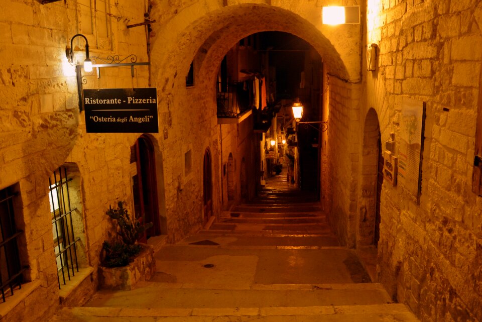 Stairs illuminated road