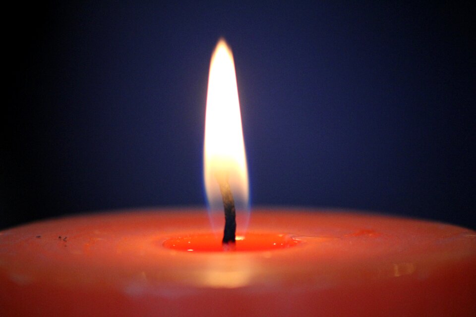 Wick blue fire blue candle