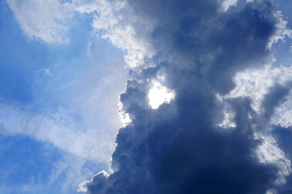 Dramatic storm clouds nature