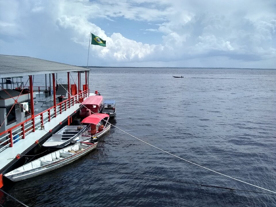 Brazil boat clouds