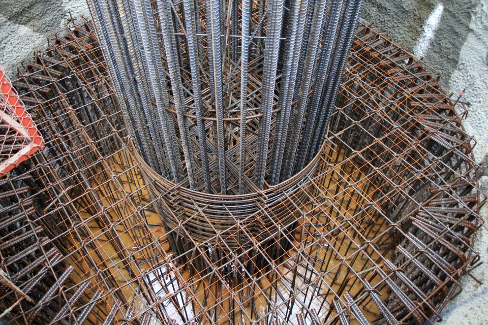 Construction site construction template