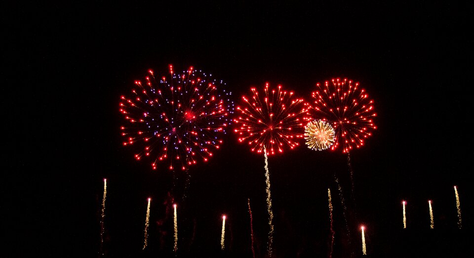 Pyrotechnics shining celebration