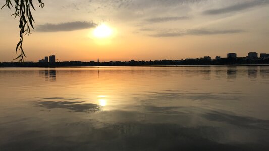 Hamburg alster sunrise