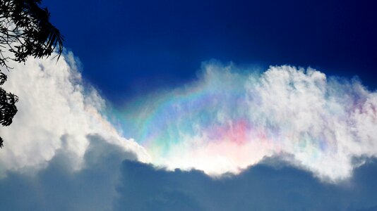 Nature blue rainbow photo