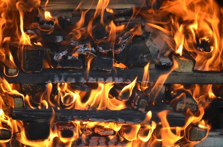 Barbecue burn flame