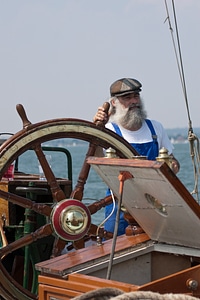 Person thames barge photo
