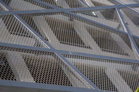 Perforated sheet gray metal photo