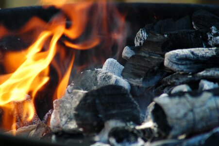 Flame burning