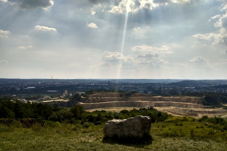 Landscape panorama sun
