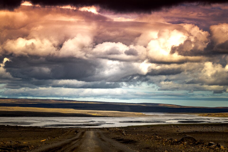 Road landscape sky