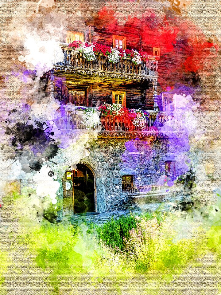 Embroidery summer balcony