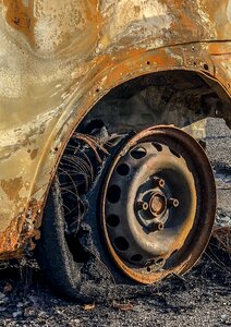 Metal rusty scrap photo