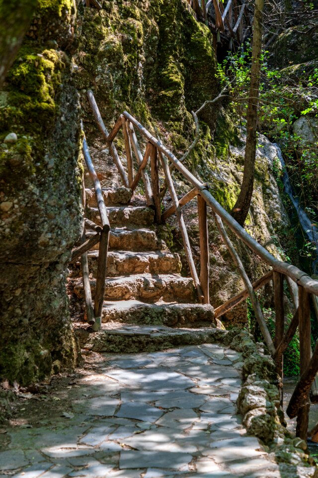 Nature steps outdoor
